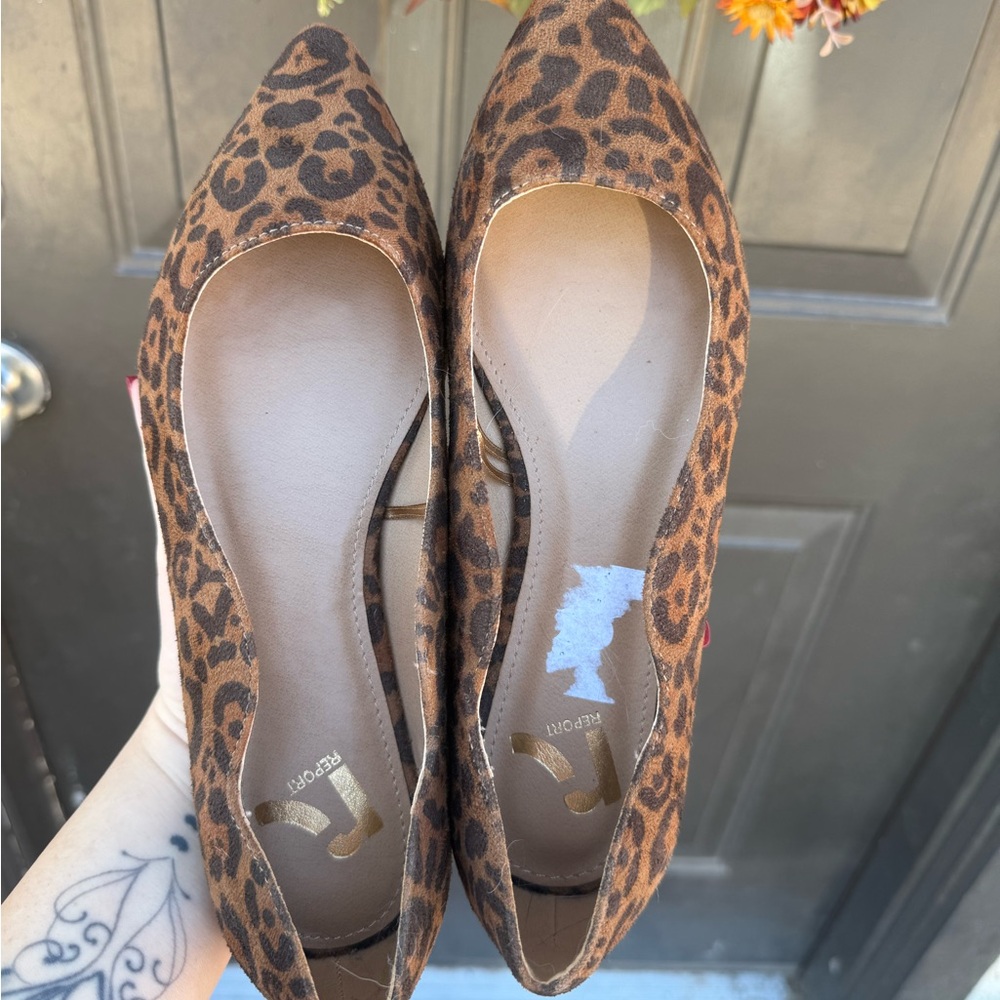 Leopard print flats